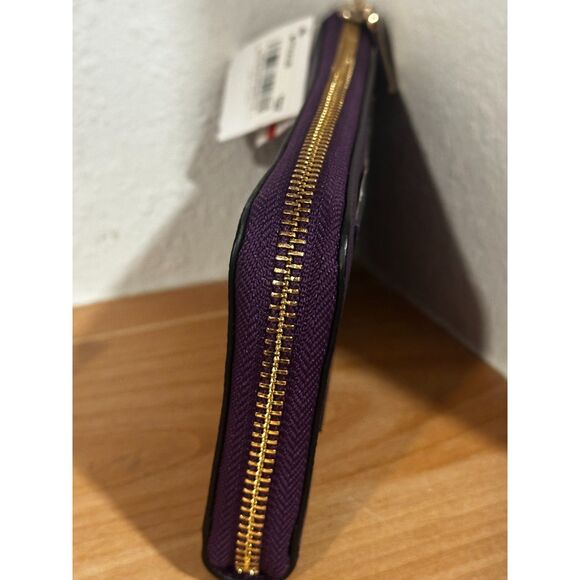 Coach Accordion Zip Wallet In Crossgrain Leather NWT - Picture 5 of 7